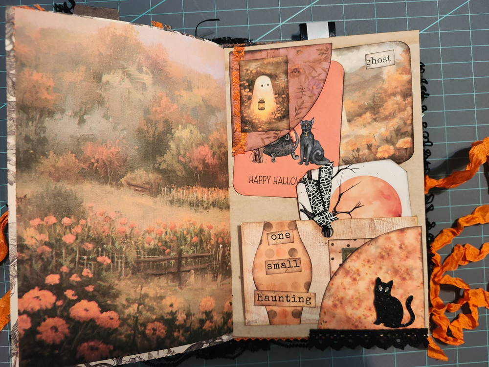 Halloween Ghostly Journal Handmade with Orange Ties