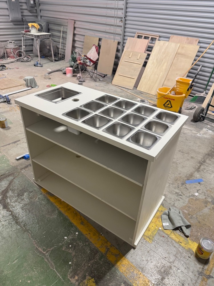 Coffee Cart with Side Shelves