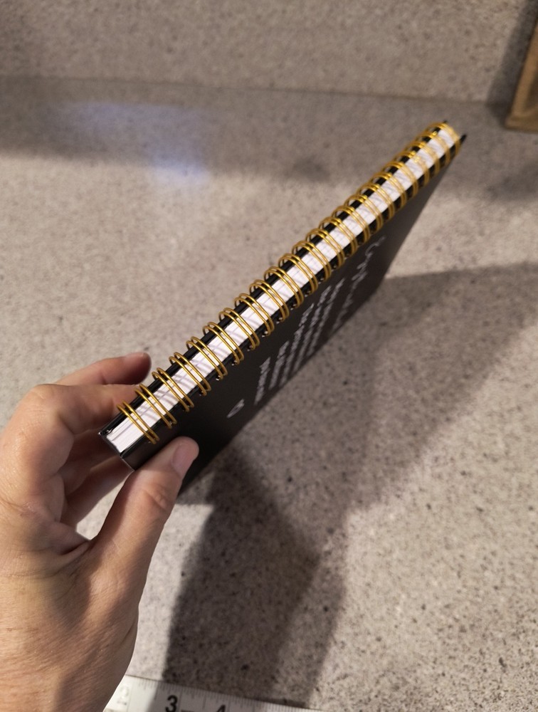 Black Hardcover Lined Notebook Journal "Enjoy The Next Chapter" Blank