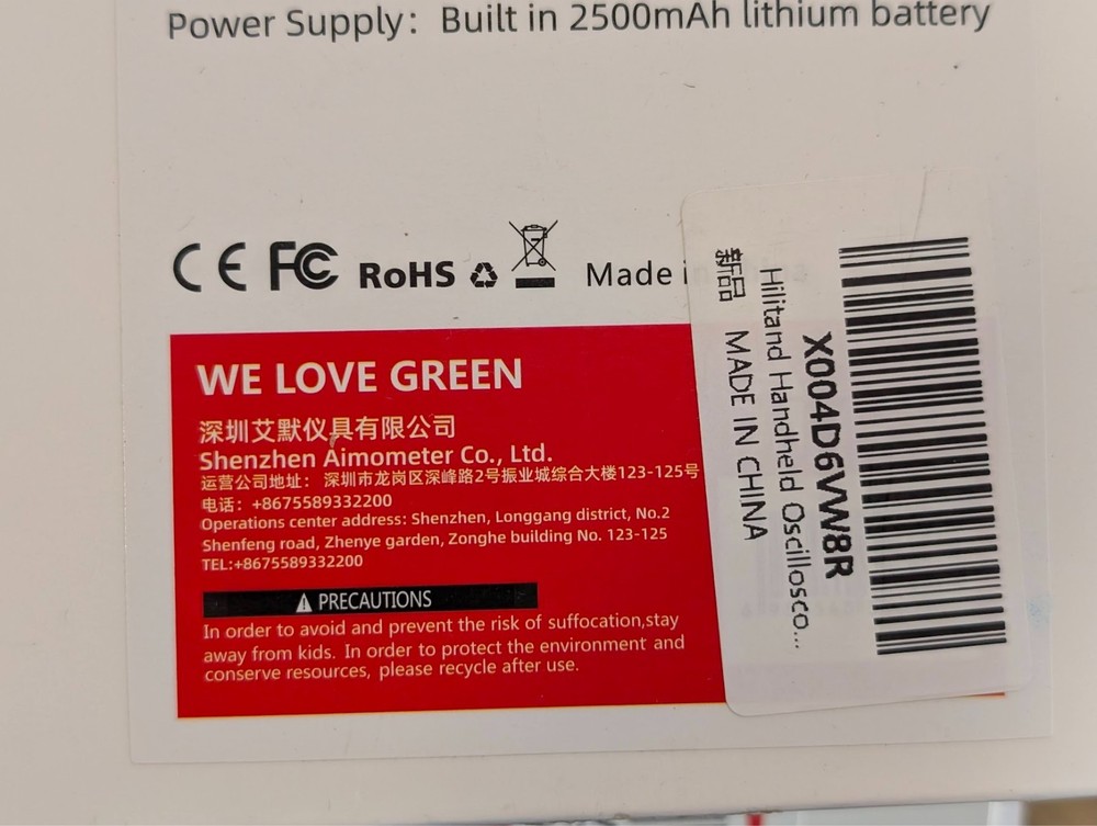 BSIDE Digital Oscilloscope Multimeter Handheld Current Voltage Ohm Diode Tester