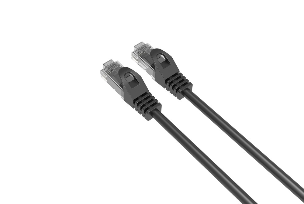 CAT6 Slim Ethernet Patch Cable Black 28AWG 3FT 25 PACK