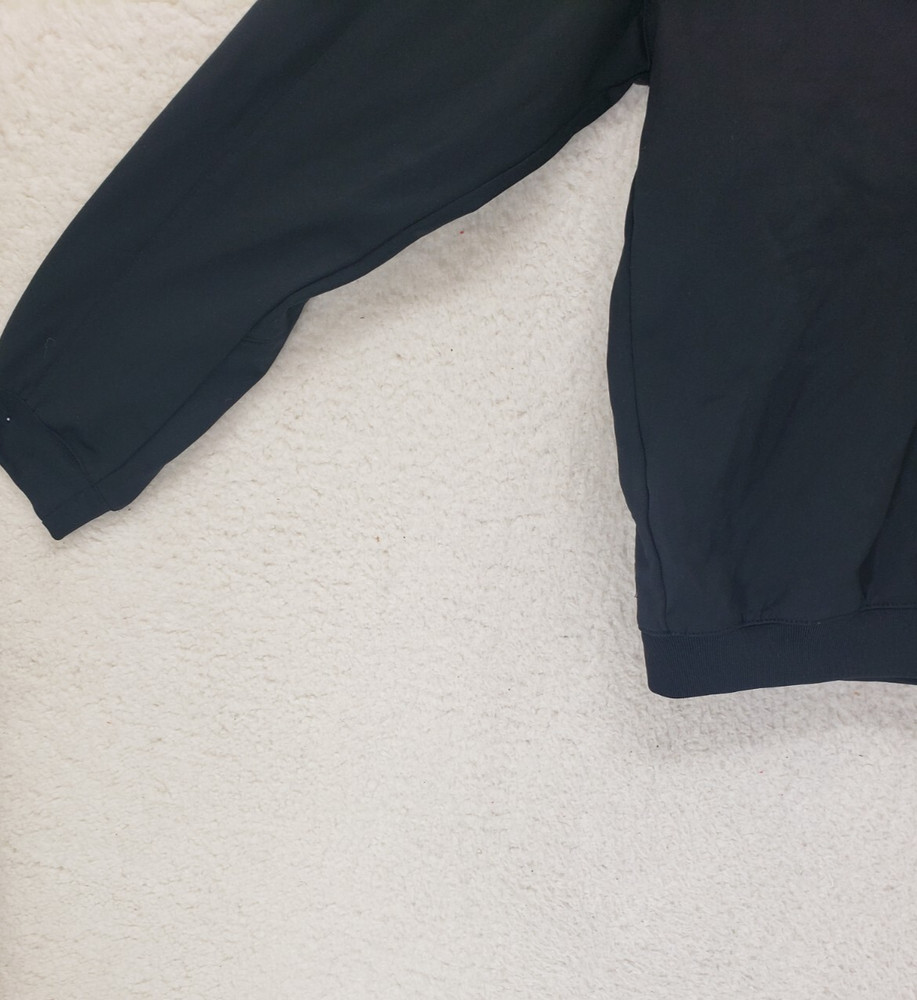 Nike Dri Fit Boys Jacket Medium Black Striped Polyester Full Zip Regular Fit