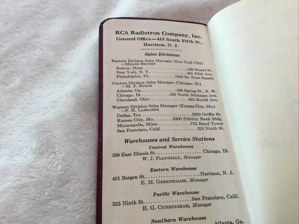 Vintage RCA Radiotron 1933 Reference Book - Sharp