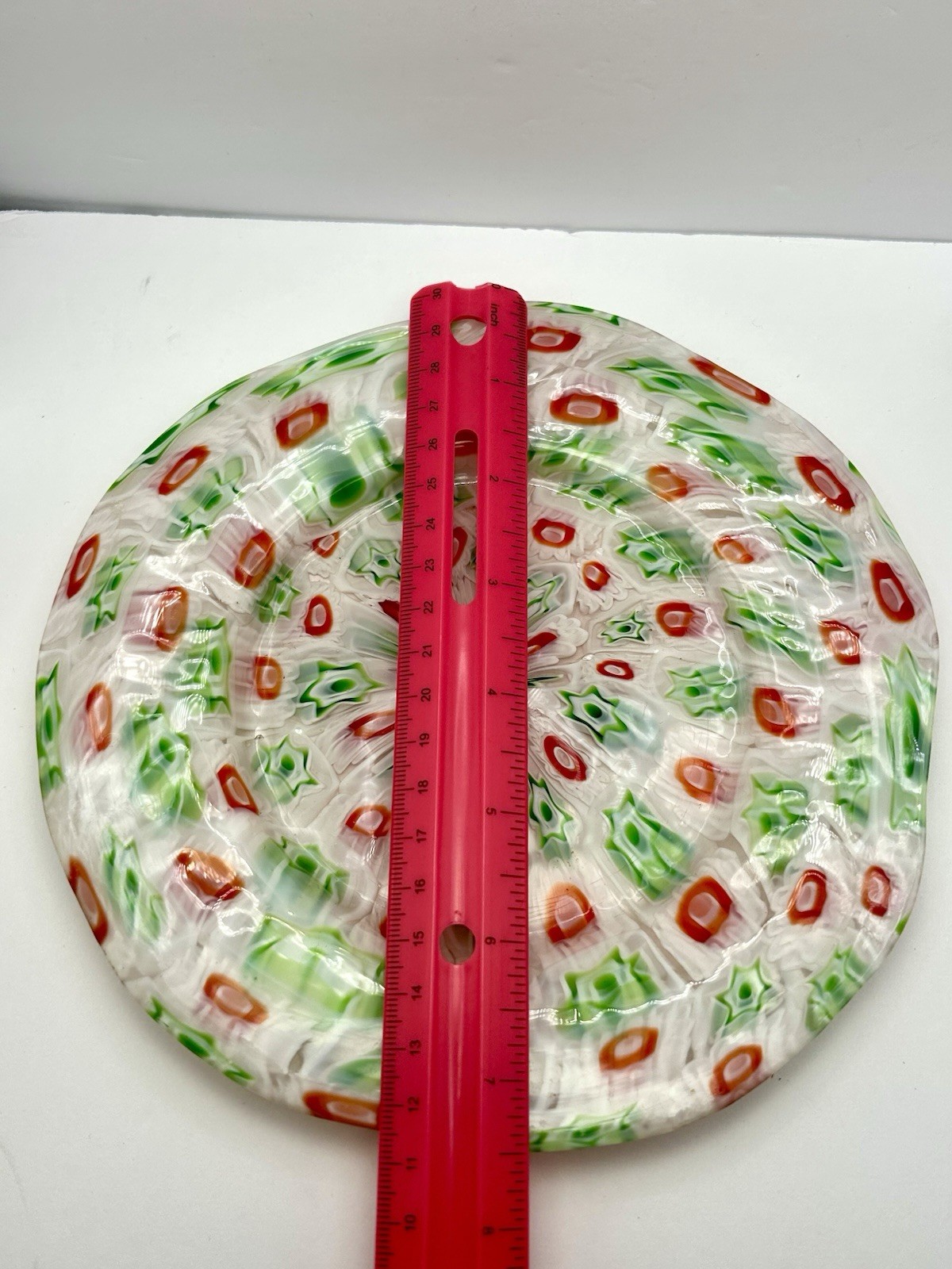 VINTAGE MURANO MILLEFIORI ART GLASS TEA CUP & SAUCER Dish Set