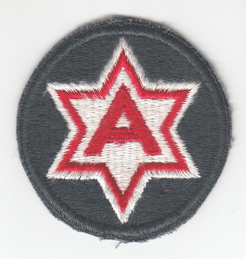 Army Patch: 6th Army - VN era, cut edge