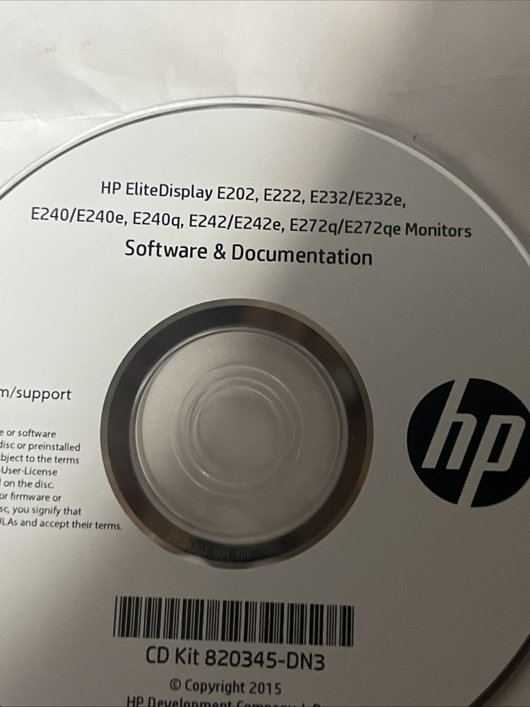 HP EliteDisplay E202 E222 E232 E240 E242 E272 Monitors & Software and Drivers