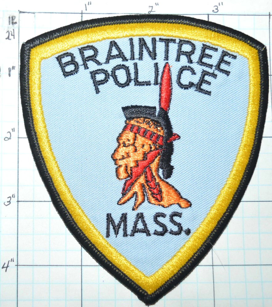 MASSACHUSETTS, BRAINTREE POLICE DEPT PLASTIC BACK PATCH