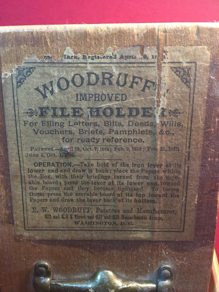 1880s Woodruff's File Two Holders