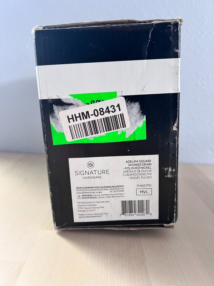 Signature Hardware SH607C Adelphi 4.5" Pattern Grate Linear Shower Drain Chrome