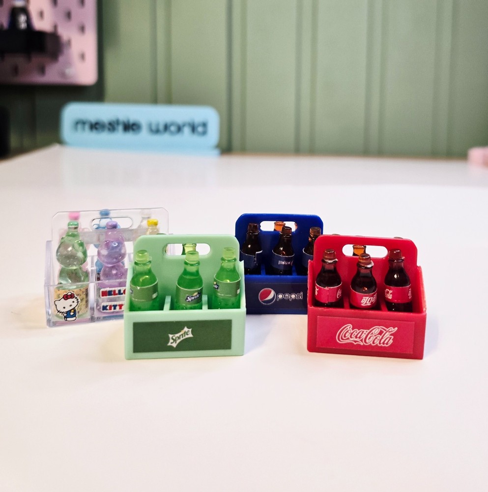 Miniature Soda, Pop, Drink Set, Hello Kitty