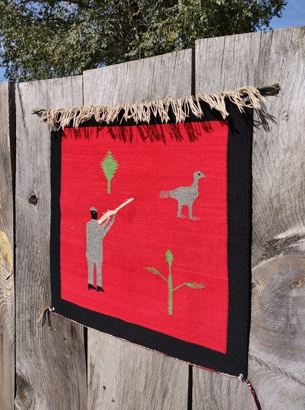 Navajo Rug Native American Indian Antique Germantown Throw Wall Hanging 1910