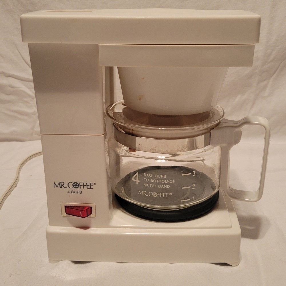 Mr Coffee Model VL-4 White 4 Cup Automatic Drip Coffee Maker / Brewer ~ Works