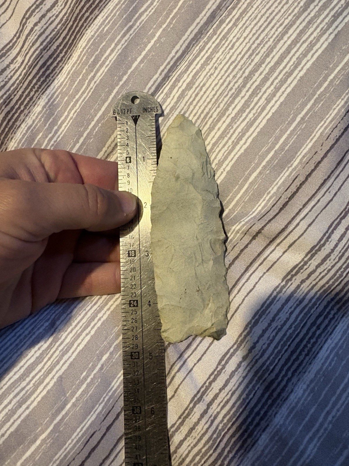 NC Piedmont arrowheads Artifact Carolina Artifact 4.75” Rhyolite Blade Thin
