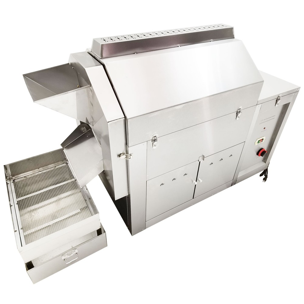 Automatic Coffee Bean Nut Roaster Roller Roasting Frying Machine 50kg 220V