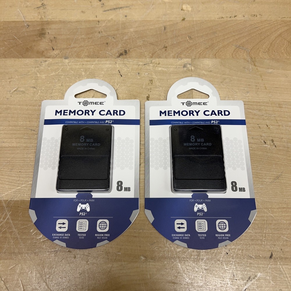 Tomee 8MB Memory Card For PS2 (2 PACK)