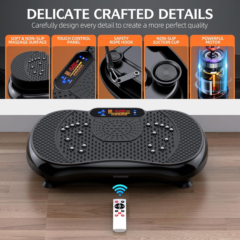 Vibration Plate Exercise Machine, Full Body Workout Platform for Home Use