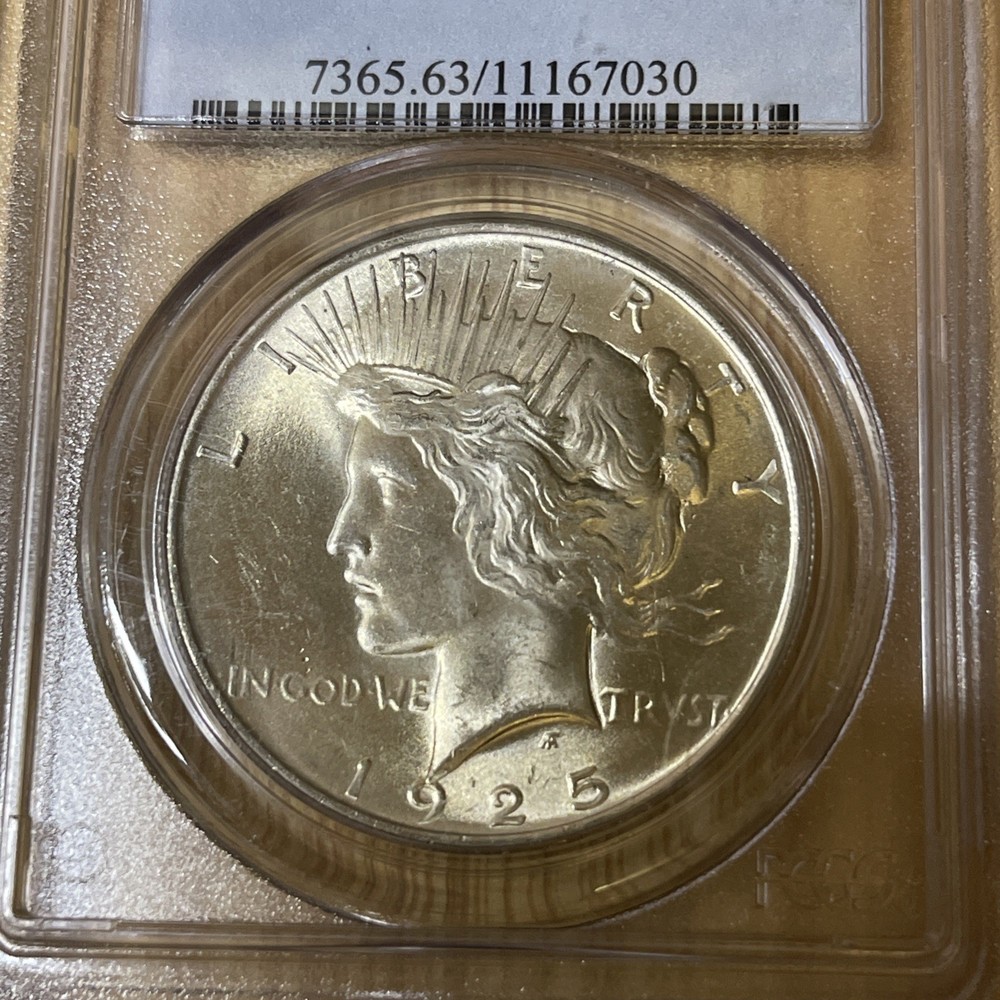 1925 Peace Silver $1 Dollar PCGS MS 63
