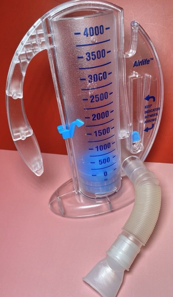 AirLife Incentive Spirometer Milliliter Lung Exercise Device