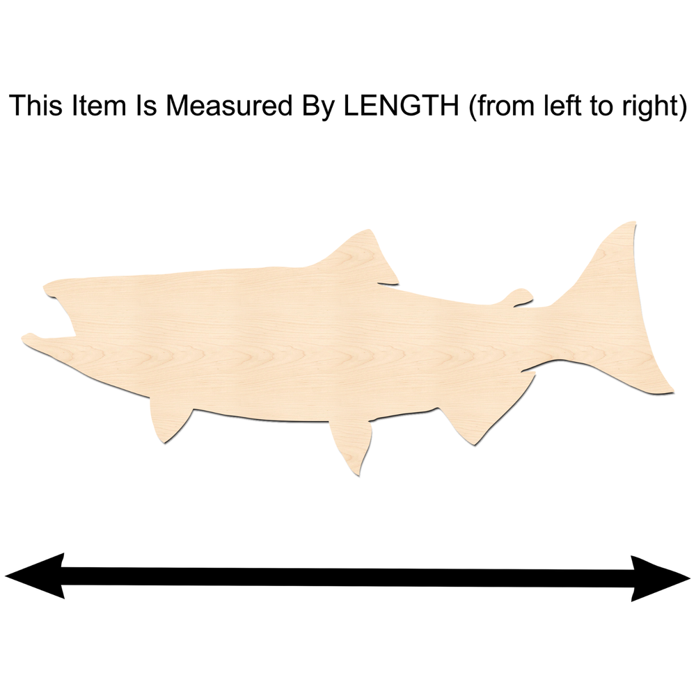 Salmon Shape-Unfinished Laser Cut Salmon Blank