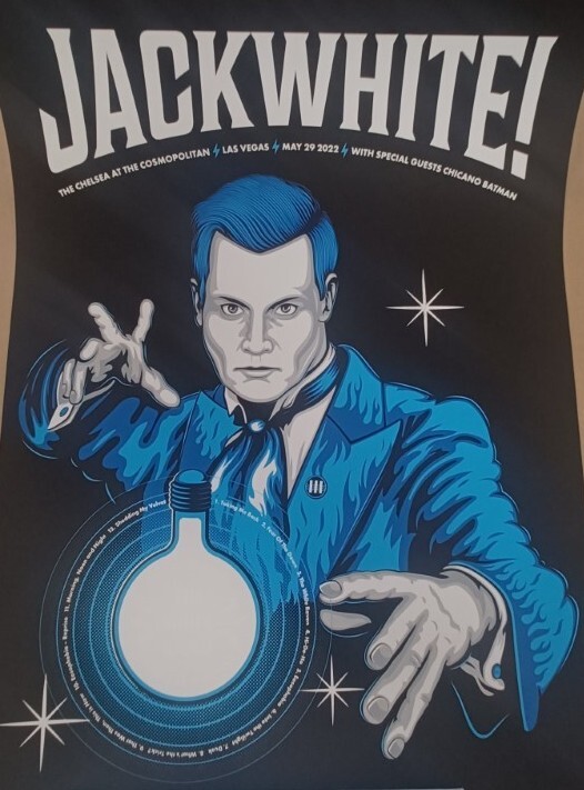 JACK WHITE 2022 double sided Tour Poster **Flash Reactive Ink** magic tricks