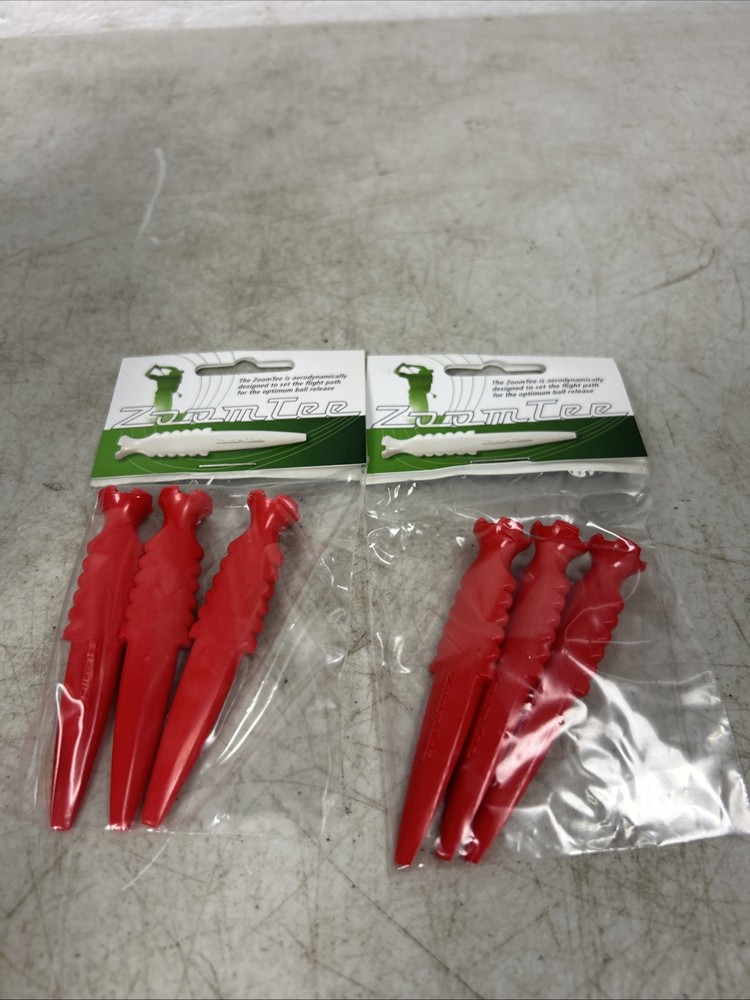 ZoomTee Golf Tee - Red 6-Pack