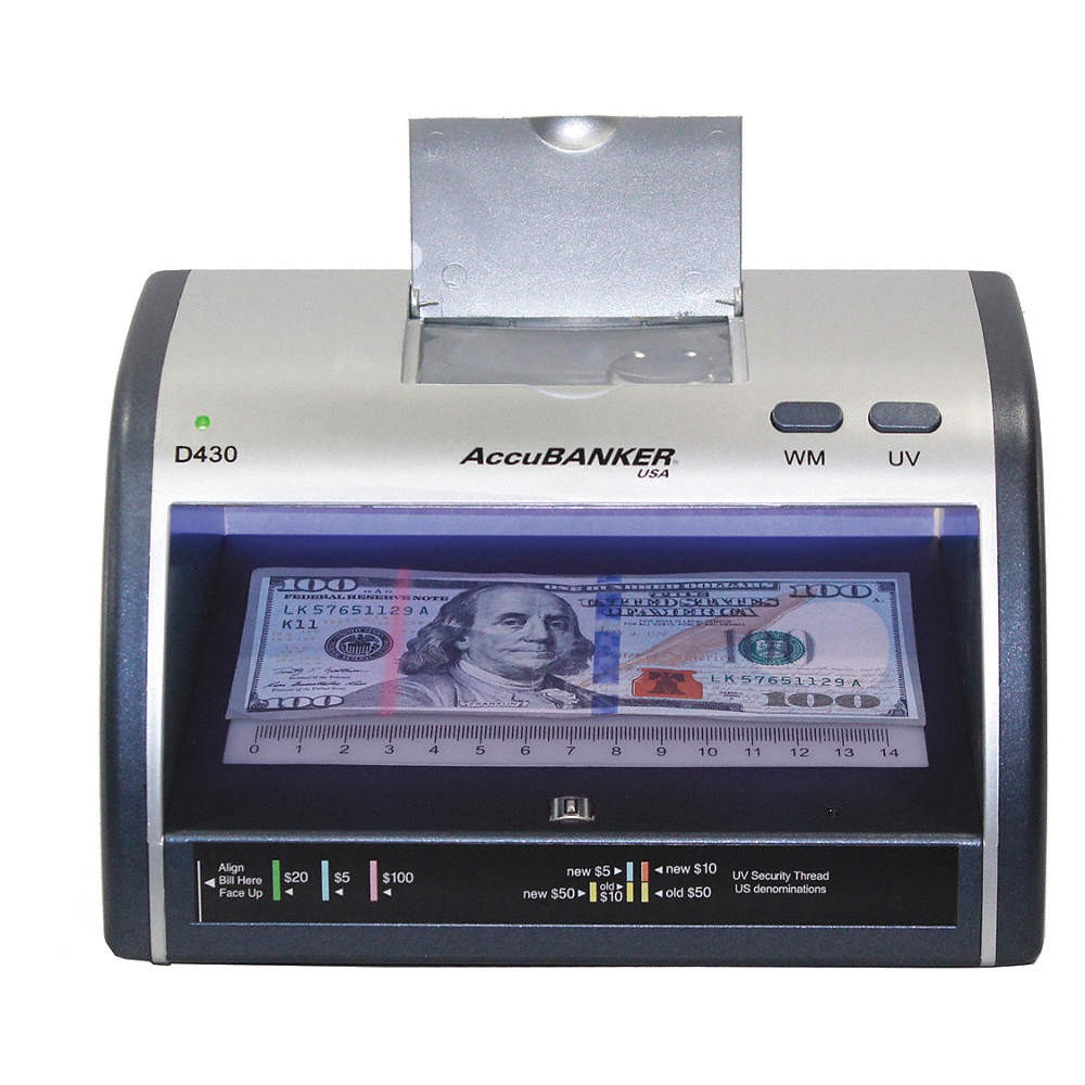 ACCUBANKER LED430 Counterfeit Detector,110VAC Input Power 444D70