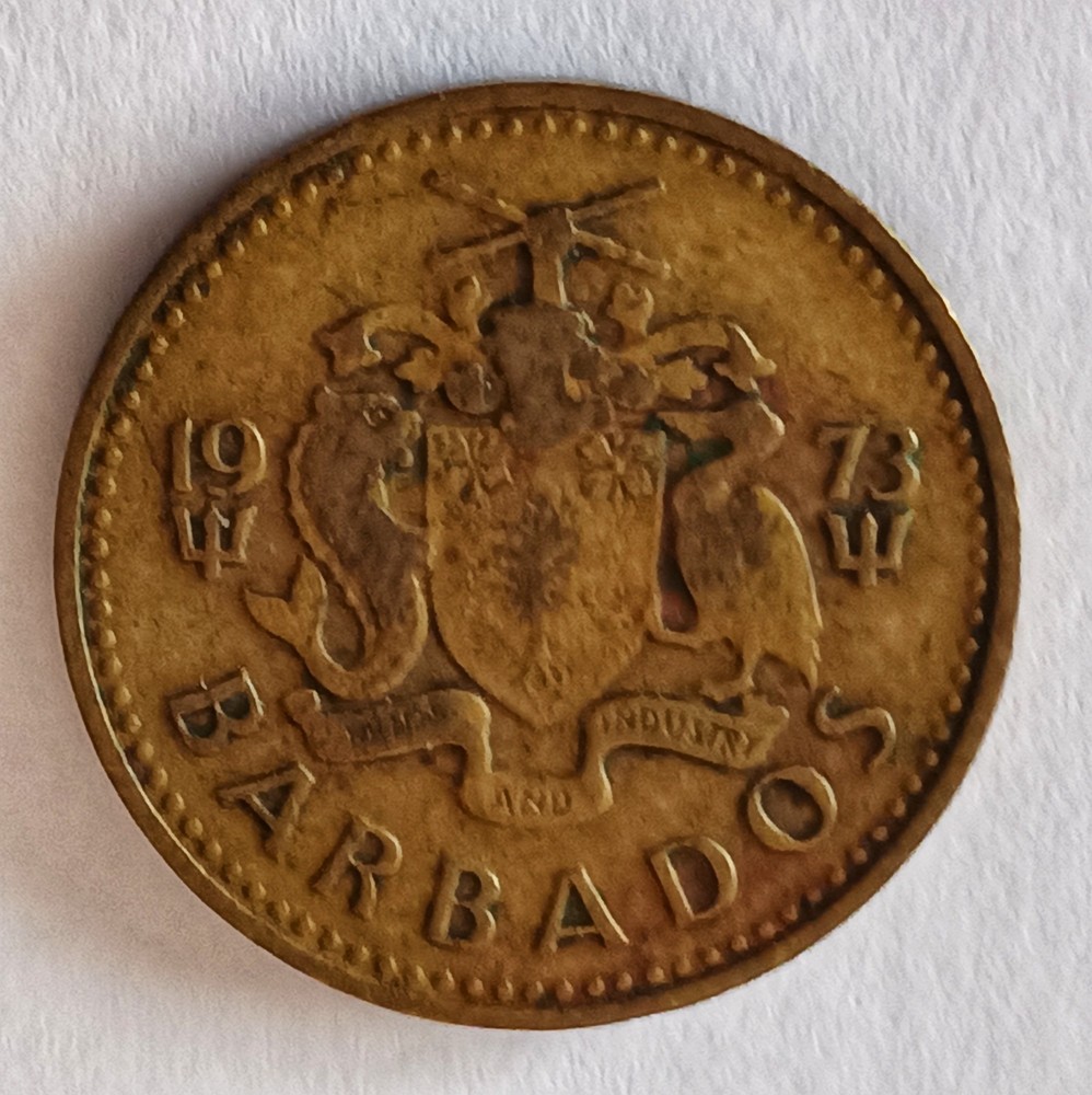 1973 Barbados 5 Cent Circulated Coin