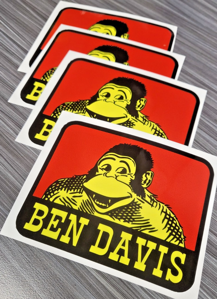 LAMINATED BEN DAVIS APPAREL STICKER