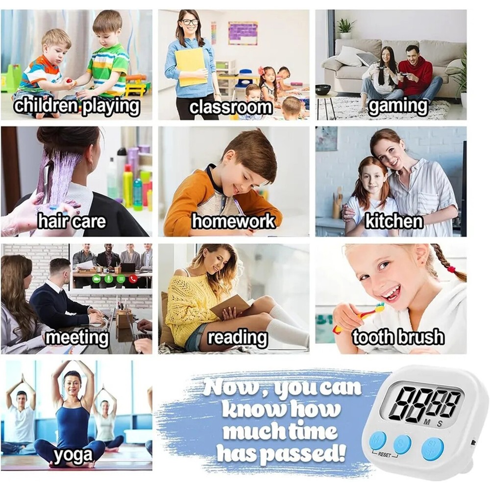 Digital Kitchen Cooking Timer Also Used For Learning Work Exercise Timer