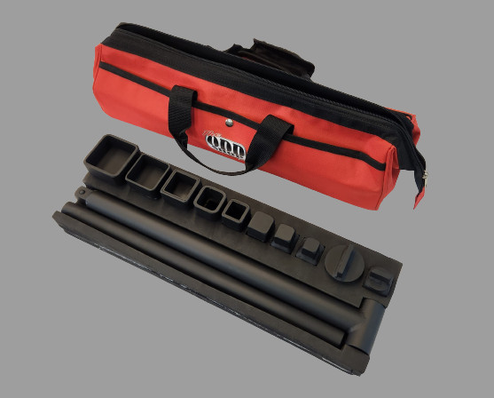 Plumbing cleanout plug wrench set - plumbing tool - cleanout cap - Red case