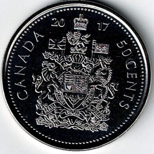 2017 Canada Brilliant Uncirculated Regular Issue Fifty Cent Coin!