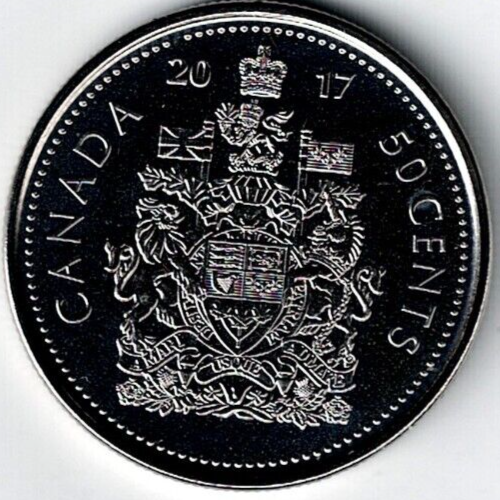 2017 Canada Brilliant Uncirculated Regular Issue Fifty Cent Coin!
