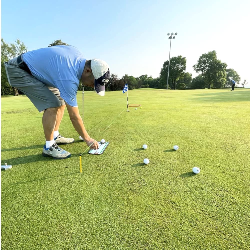 GLANC Golf Putting Alignment Mirror (12” x 6”), Putting Training Aids with Pr...