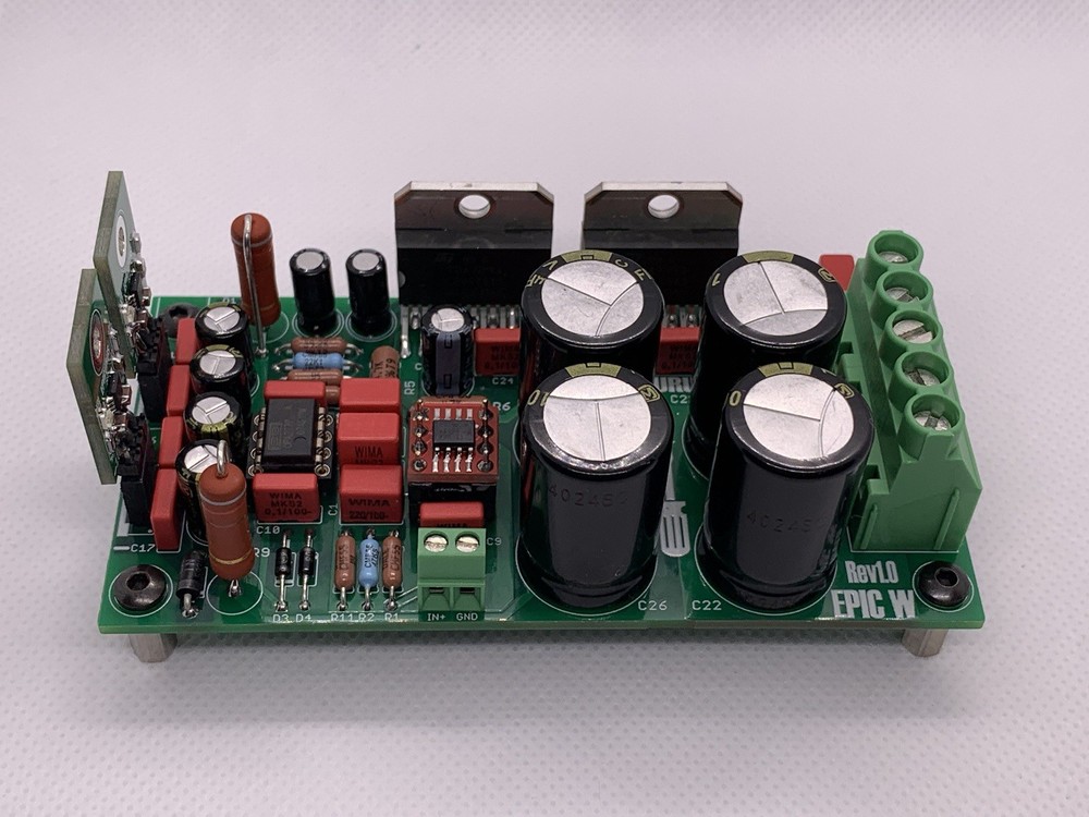 Parallel TDA7293 Power Amplifier with Input Buffer and DC Servo 1x BARE PCB