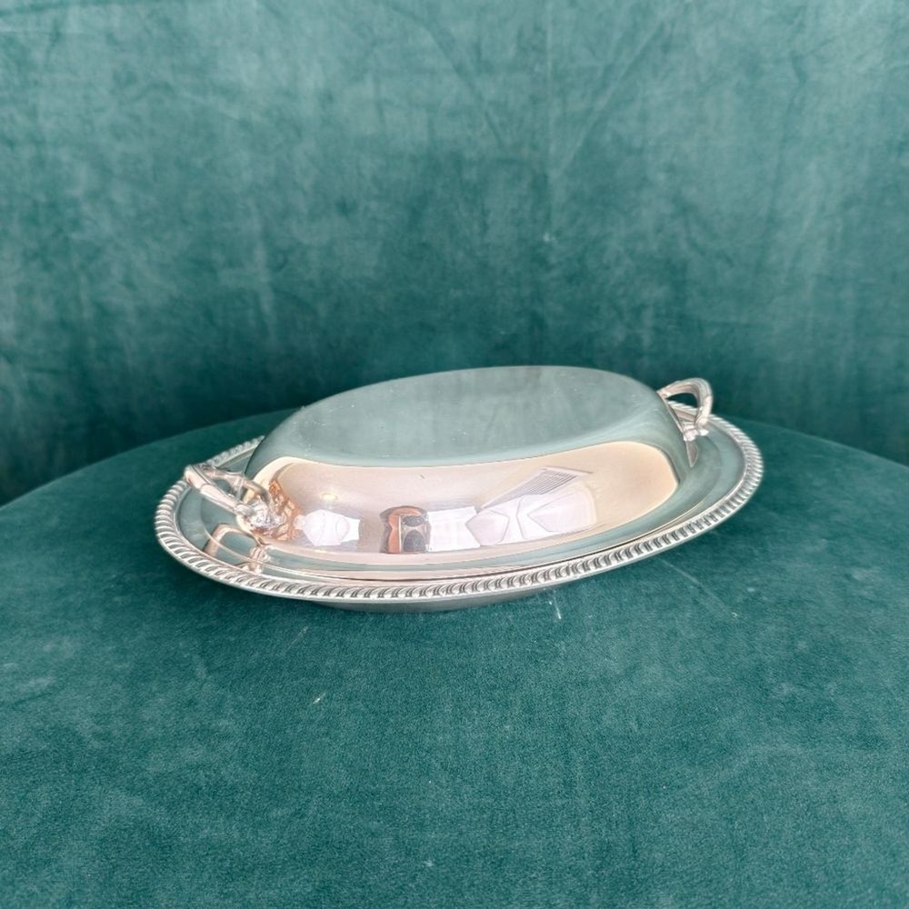 Vintage Oneida Silver Plated Serving Dish with Lid