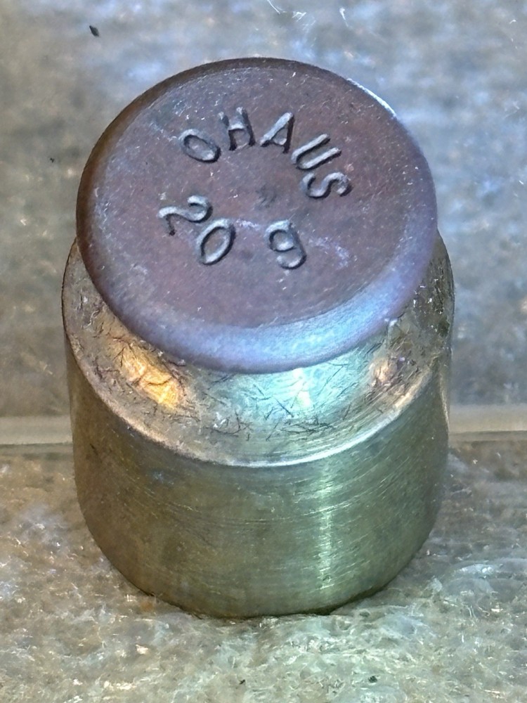 OHAUS 20g Replacement Brass Scale Weight Vintage
