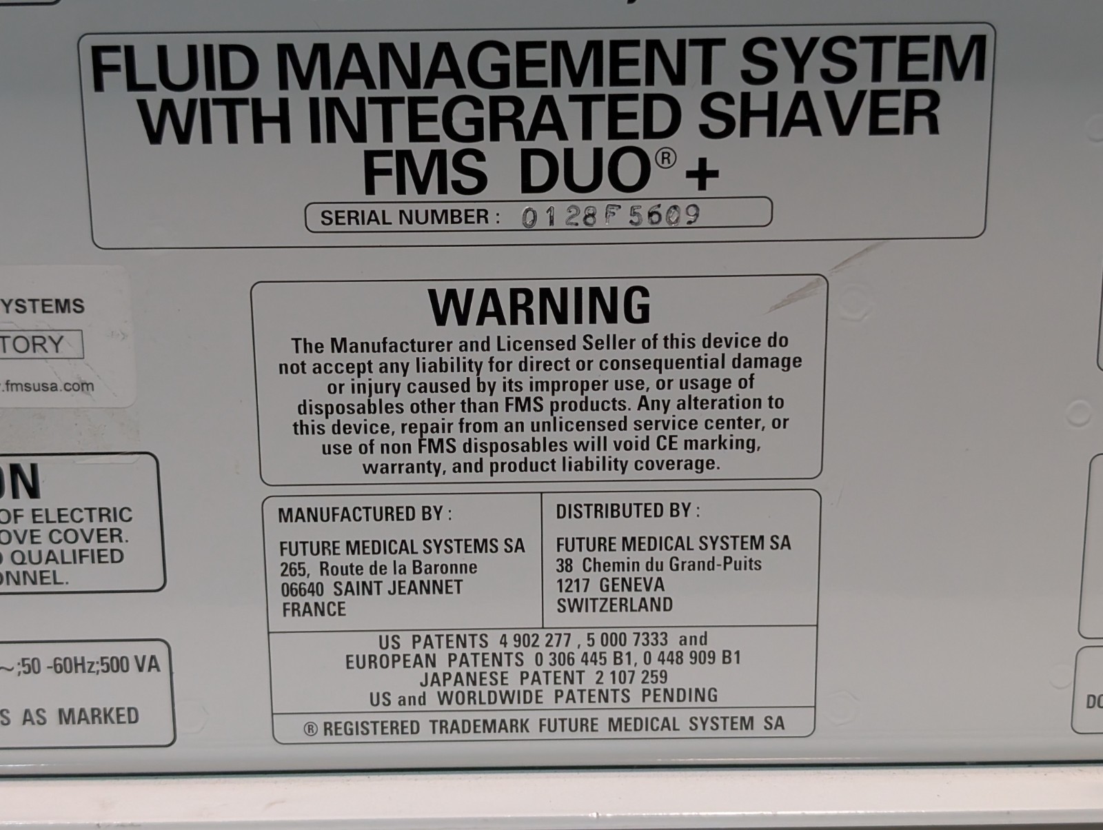 FMS Arthroscopy Group 284580 Duo+ Fluid Management System with Integrated Shaver