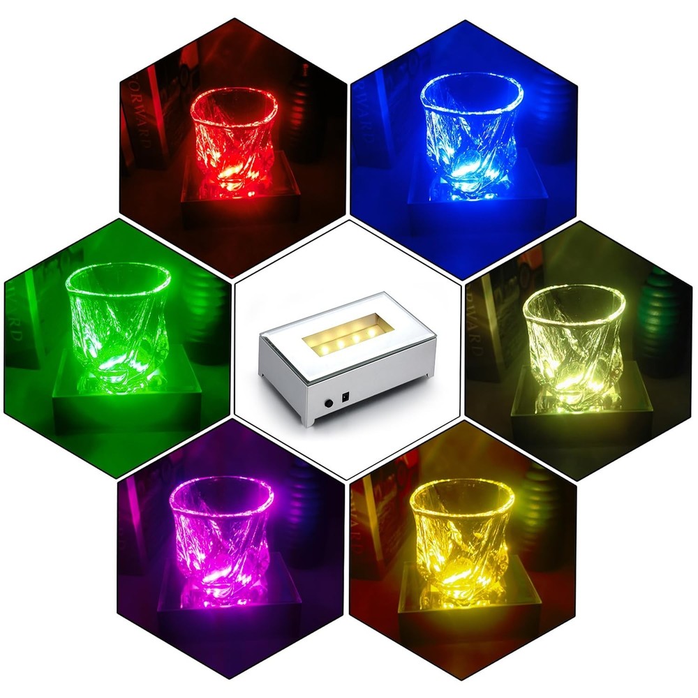LED Light Base with 7 Color Lights 9 Lighting Modes,Lighted Bases,Lighted Bas...