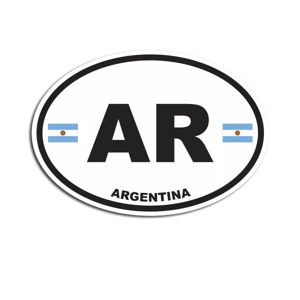 Argentina Oval Sticker Decal