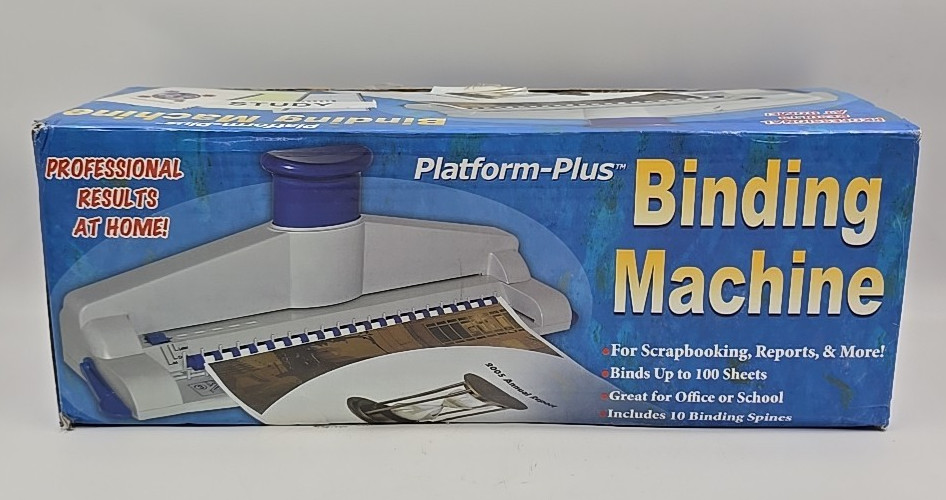 Platform Plus Binding Machine Scrapbooking Report Up to 100 Sheets Office School