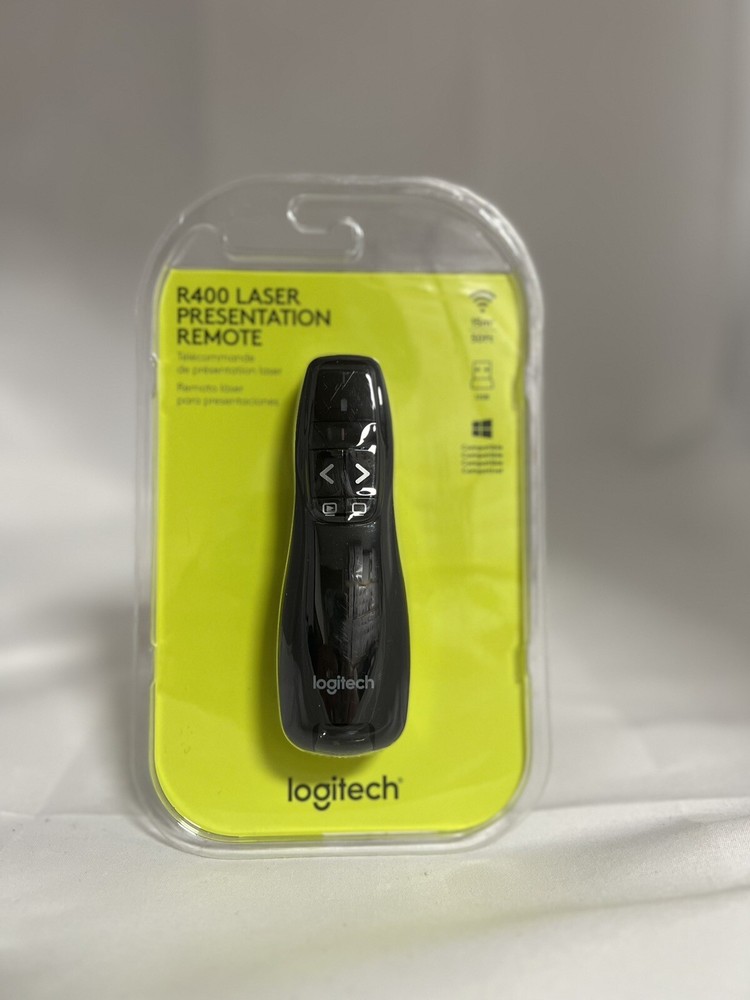 Logitech R400 Professional Wireless Presenter w/Red Laser Pointer New Sealed