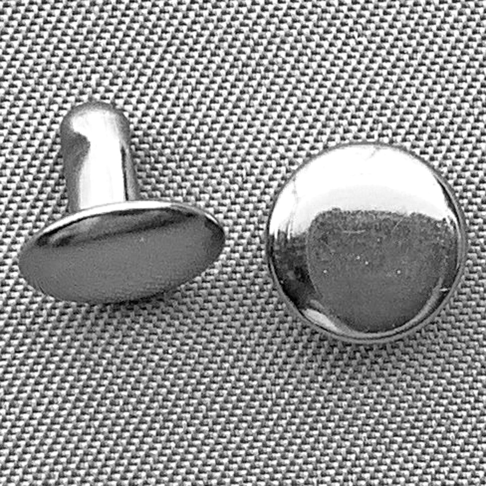 Round Snap Rivets 8mm Antique Silver Plated Q50 Sets per Pkg