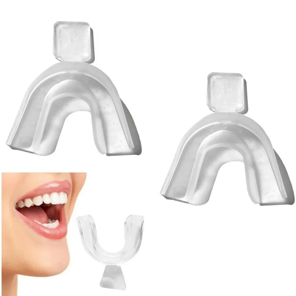 4 Pcs Mouth Moldable Bleaching Teeth Whitening Trays Guards Upper Lower Set
