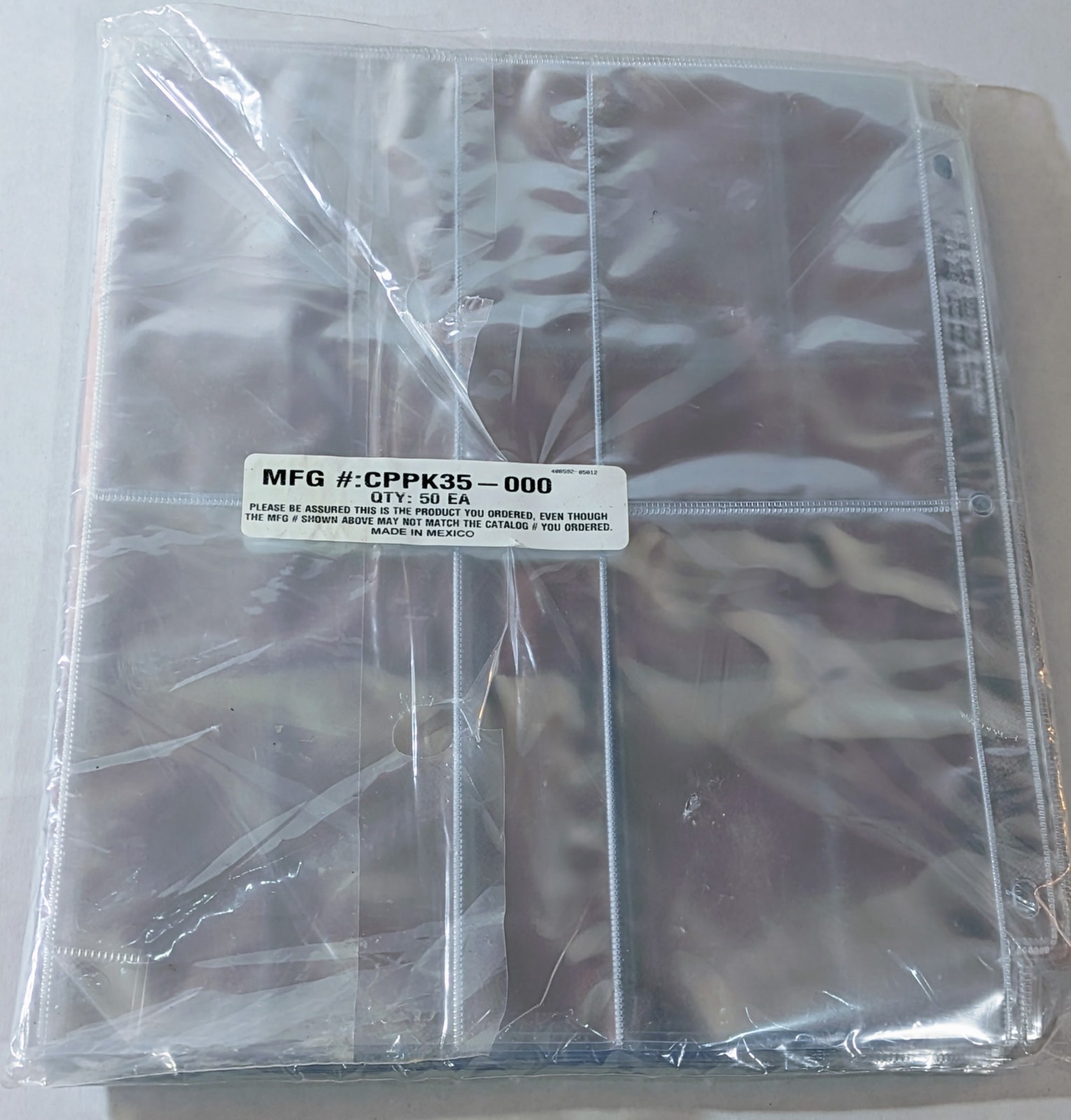 50 Sheets Loose Leaf 5 Pocket Photo Album Sleeves For 3 Ring Binder