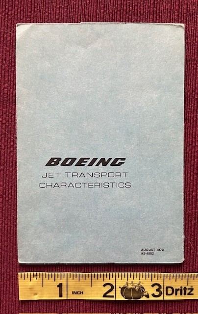 Boeing Jet Characteristics Mini Brochure 1970