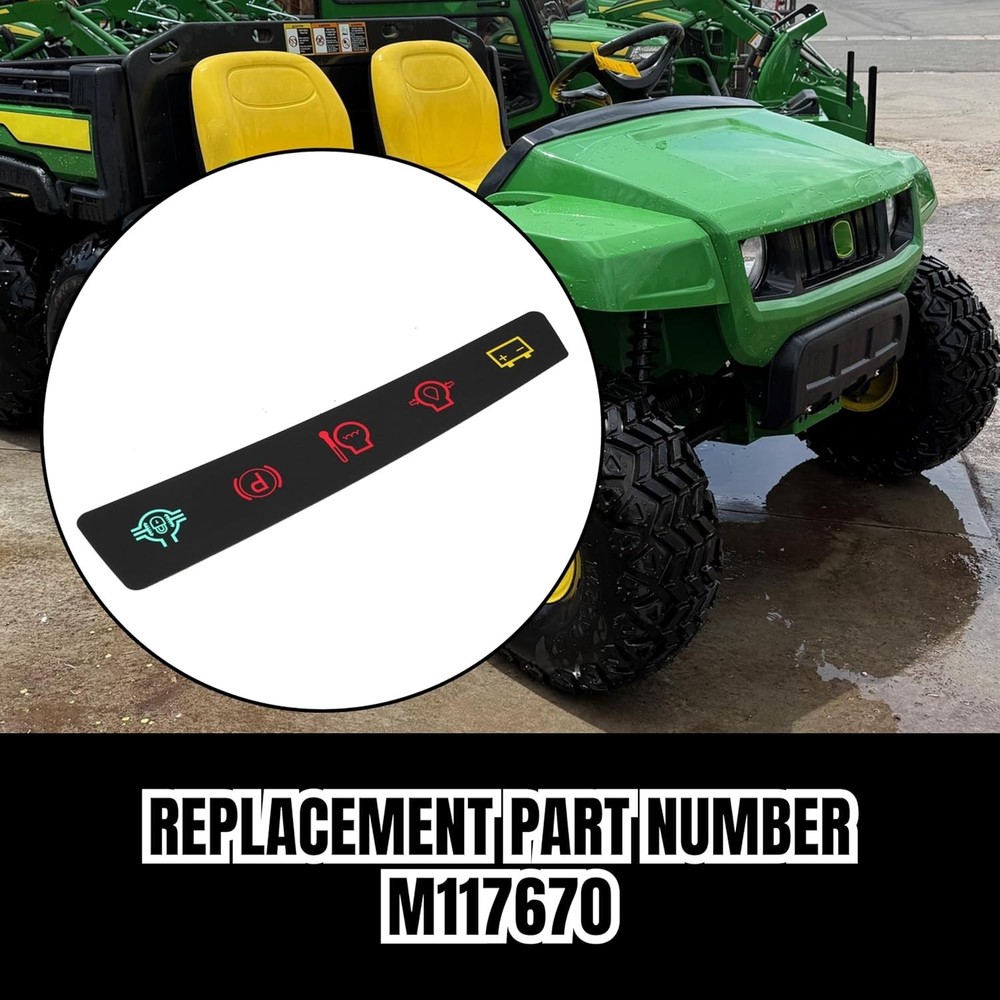 M117670 Dash Panel Decal/Instrument Panel Indicator Label For John Deere 4X2 6X4