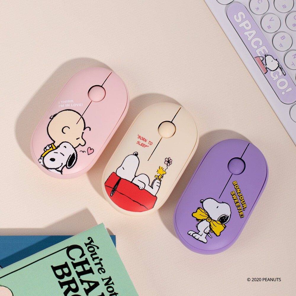 Wireless Mouse / PEANUTS Multi-pair wireless Noiseless mouse / 3Color /