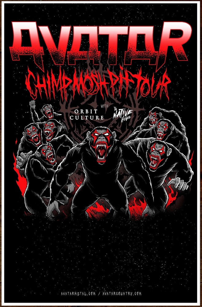 AVATAR | ORBIT CULTURE Tour 2023 Ltd Ed New RARE Poster! Dance Devil Dance Metal