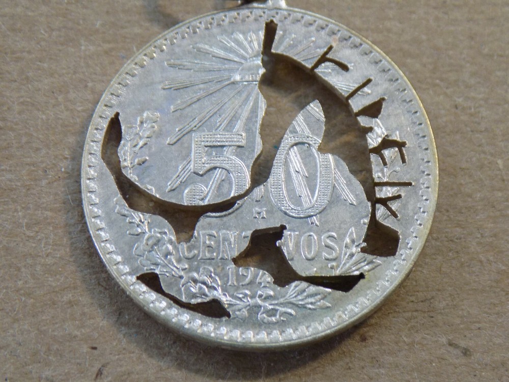 MEXICO 50 CENTAVOS CUTOUT CUT OUT COIN