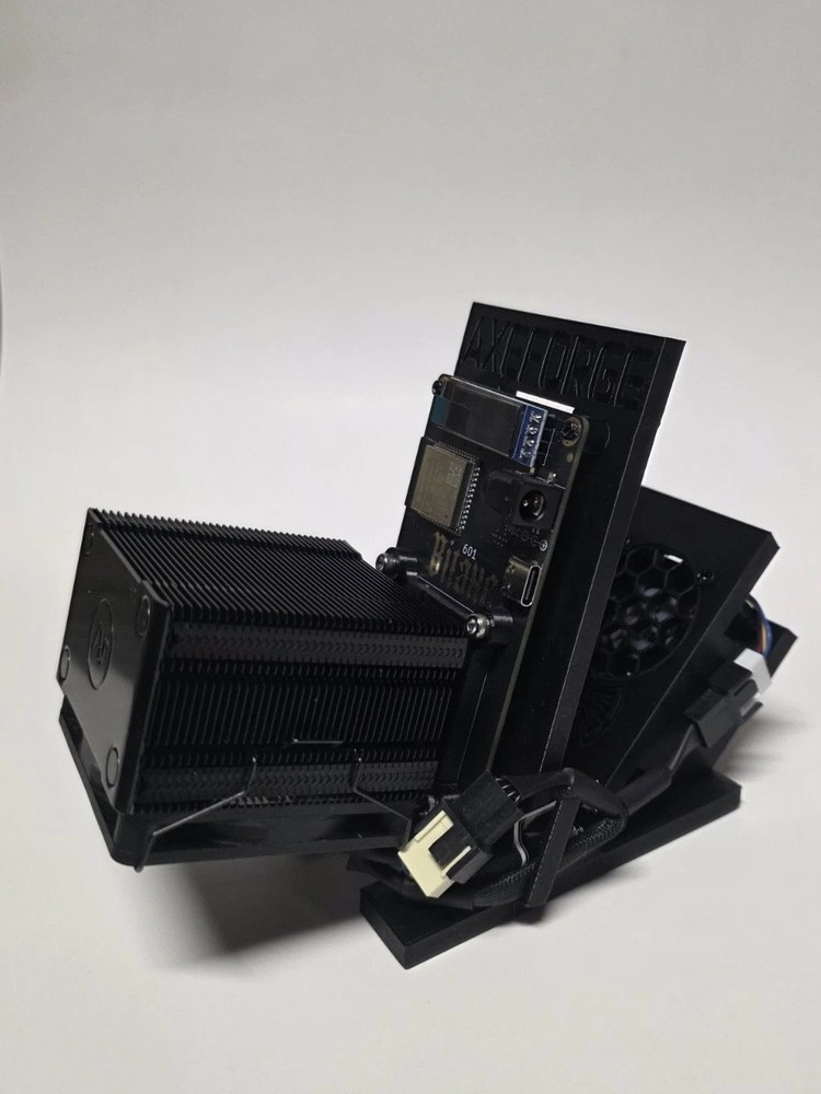 Bitaxe 601+ Stand Black By AxeForge Technologies - Built For Maximum Air Flow